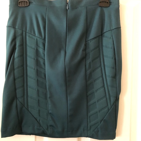 LaPina By David Helwani 18” Short Green Skirt Size M - Picture 3 of 8